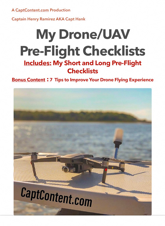 My Free-Drone Pre-Flight Checklist E-Book
