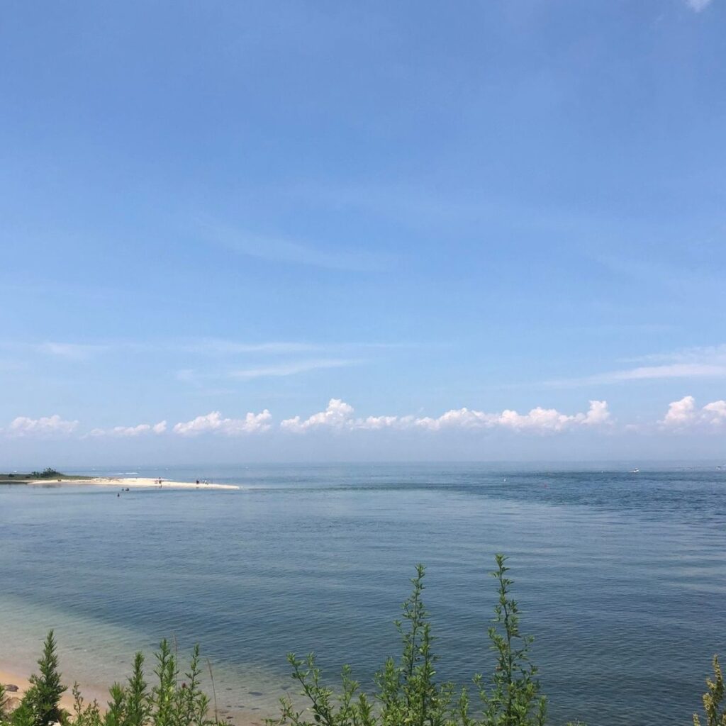 View of Long Island Sound along the North Shore of Long Island, New York.